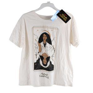 COPY - Agatha the school of good & evil graphic shirt sz large cream NWT